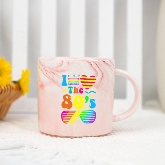 Retro 80s Style design – Perfect for Nostalgia Fa Marble Mugs