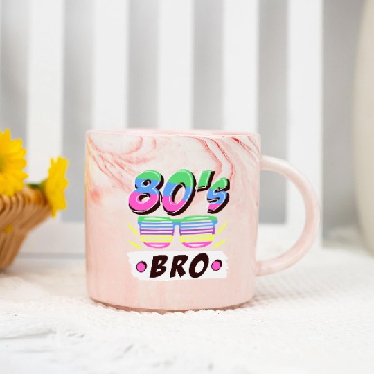 Retro 80s Style design – Perfect for Nostalgia Fa Marble Mugs