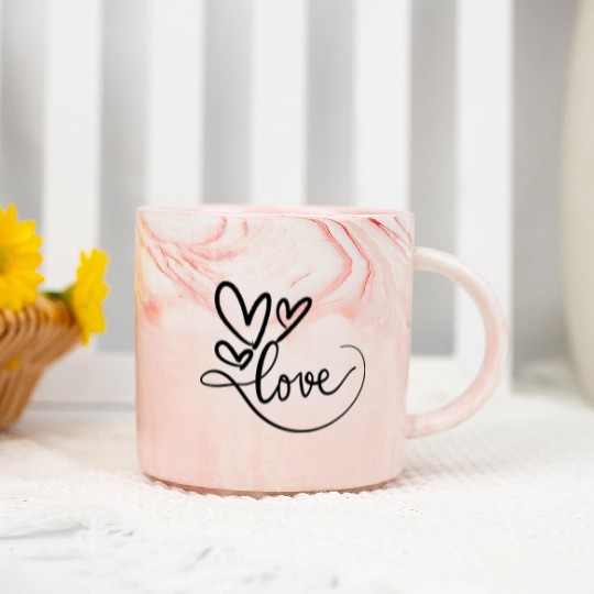 all we need is Love in valentine Marble Mugs
