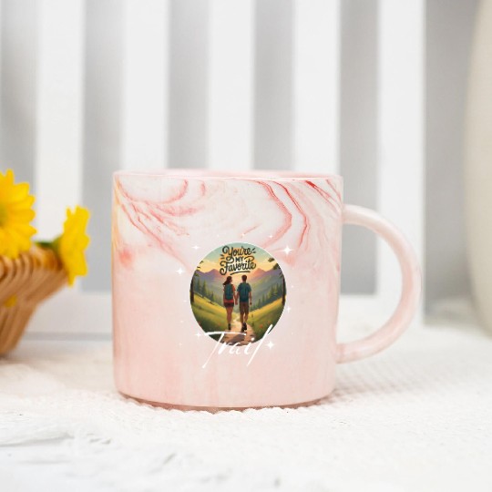 Love on the Trail: A Valentine's Hike Marble Mugs