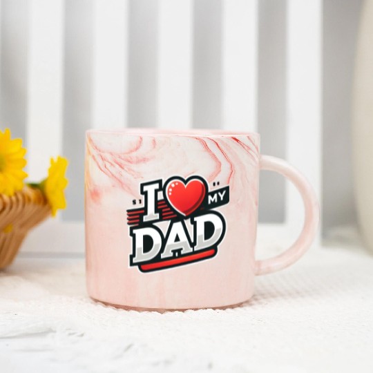 I love my dad Marble Mugs