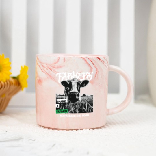 Thank a farmer DESIGN Marble Mugs