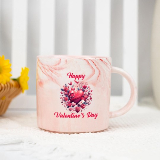 Happy Valentine's day Marble Mugs
