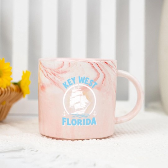 KEY-WEST FLORDIA Sailing West Keys Sailing Outfit Marble Mugs