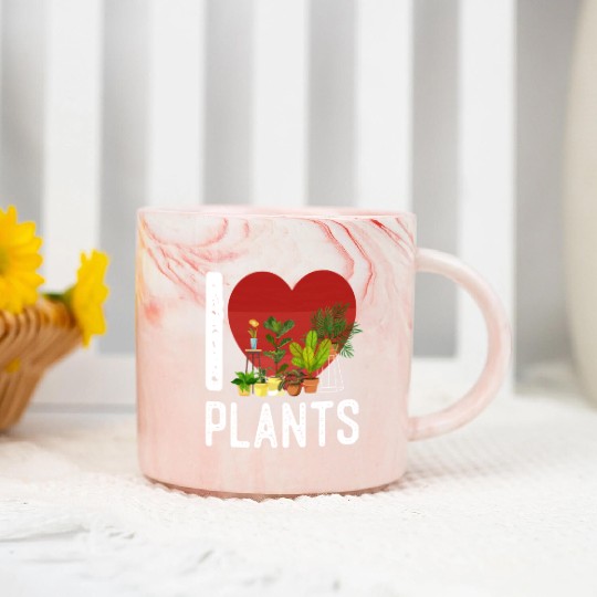 Plant Lover Gardening Heart I Love Marble Mugs