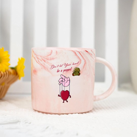 Don't let your heart be a puppet Marble Mugs