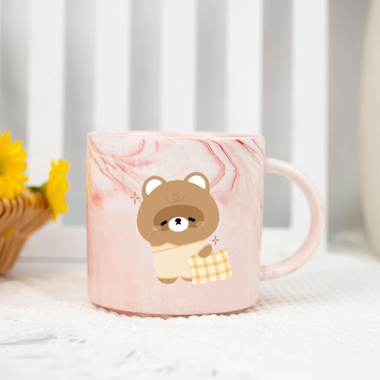 Sleepy Beaver Marble Mugs