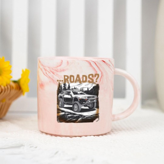 Off-road Delorean Marble Mugs