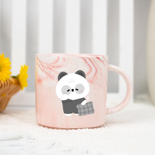 Sleepy Panda Marble Mugs