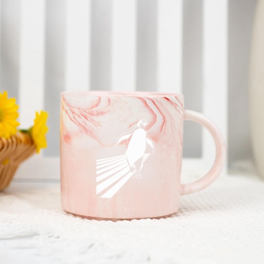 Penguin Stride Running Jogging Adventure Marble Mugs