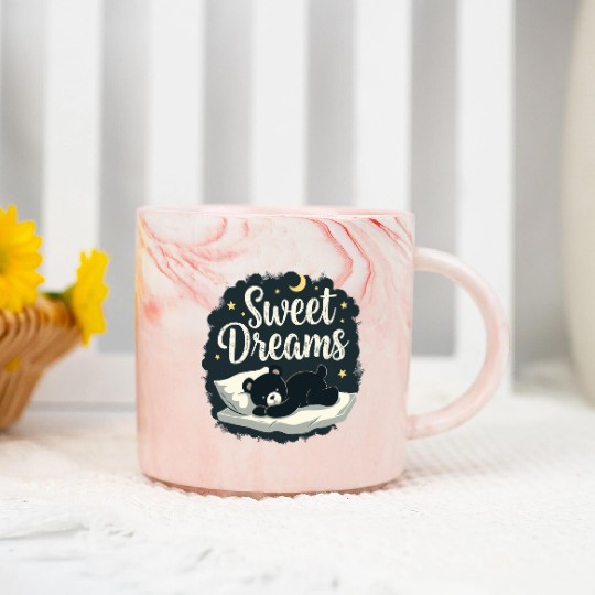 Teddy Bear Sweet Dreams Official Sleep Marble Mugs