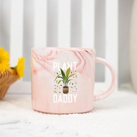 Plant Lover Gardening Plant Daddy Marble Mugs