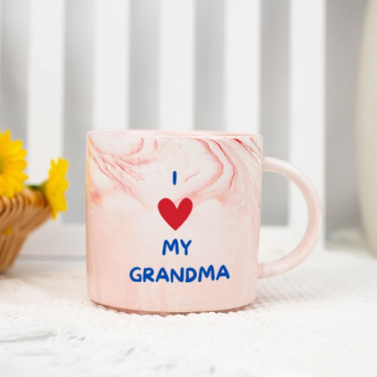 I Love My Grandma Marble Mugs