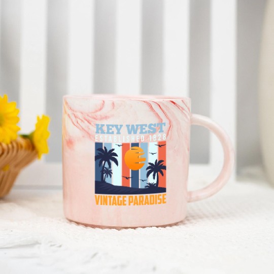KEY-WEST ESTABLISHED 1828 VINTAGE PARADISE Marble Mugs