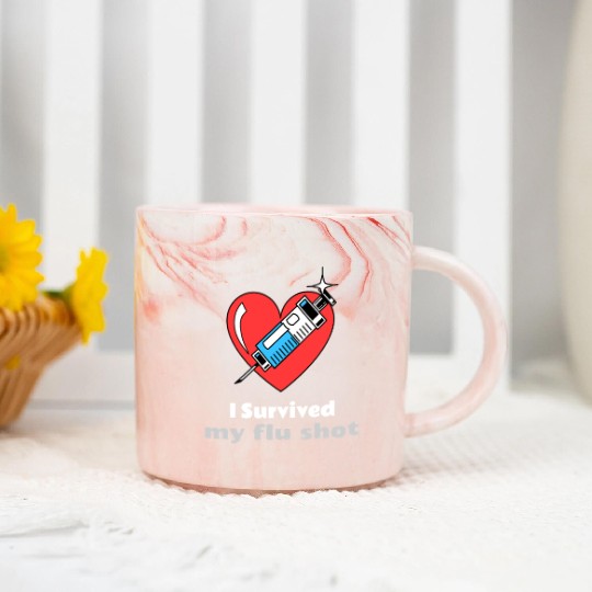I Survived My Flu Shot Doctor Appointment Marble Mugs