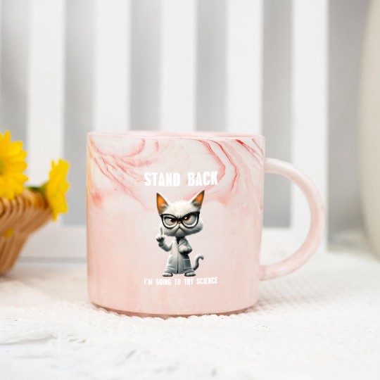 I'm Going To Try Science Science Cat Meme Marble Mugs
