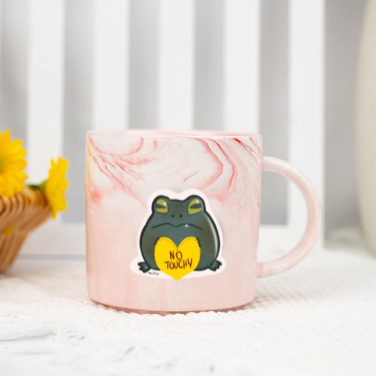 NO Touchy! Grumpy toad. Marble Mugs