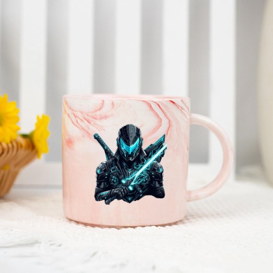 The Midnight Knight Marble Mugs