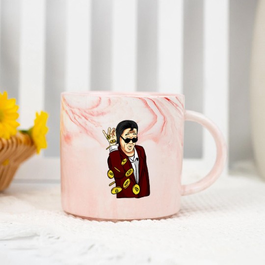 Satoshi Coin Drop -Bitcoin Crypto Marble Mugs