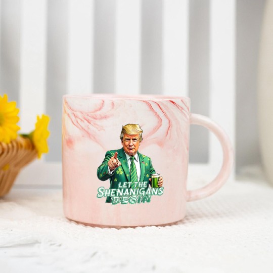 Trump St. Patrick’s Day Marble Mugs – Irish Party Marble Mugs