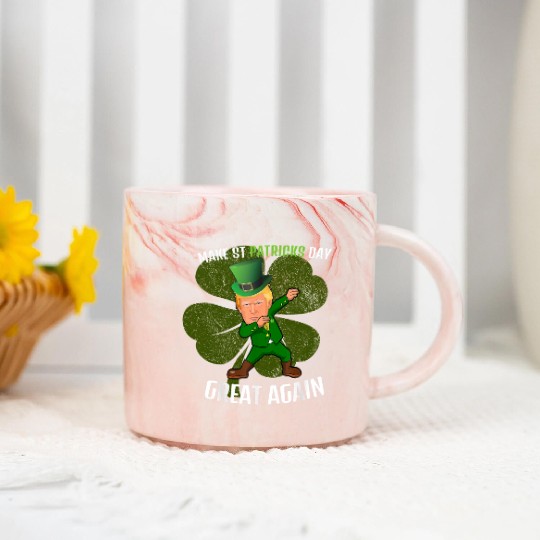 Make St. Patrick's Day Great Again: Trump-Inspired Marble Mugs