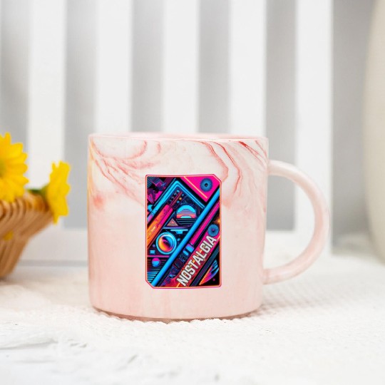 Neon Nostalgia - Vintage vibes Marble Mugs
