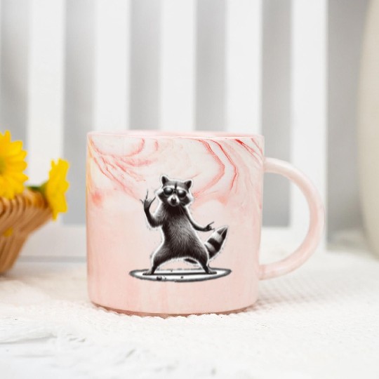 Rock Raccoon – Metal and Coolness Marble Mugs