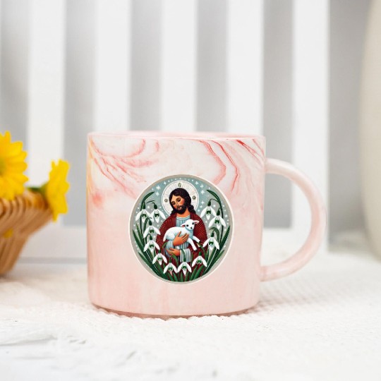 Spring Jesus Christ Marble Mugs