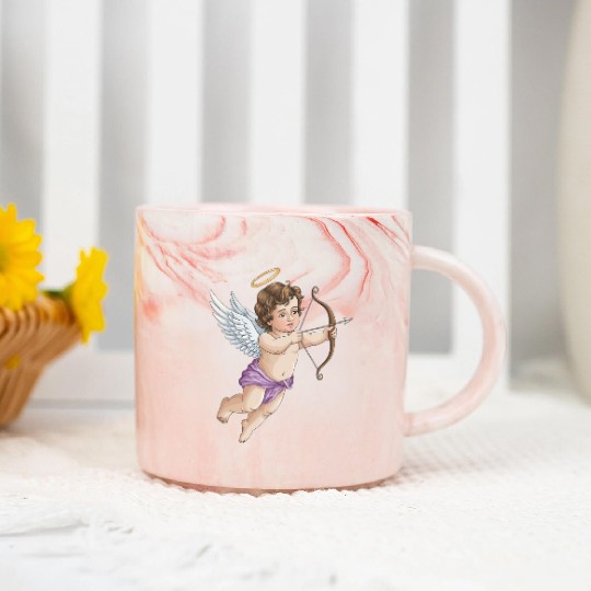 Cupid Angel Marble Mugs