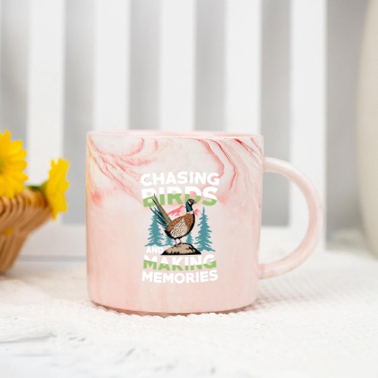 Pheasant Hunting for Hunters Marble Mugs
