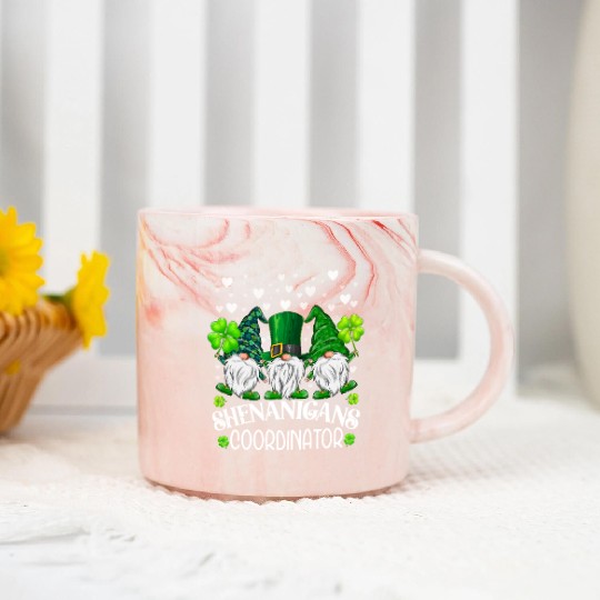 Shenanigans Coordinator St. Patricks Day Gnomes Marble Mugs
