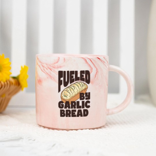 Fueled by Garlic Bread – Endless Power Marble Mugs