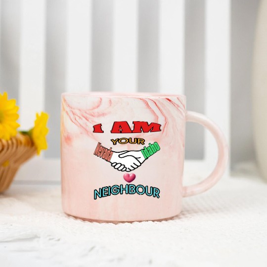 I AM YOUR NEIGHOUR NEVADA AND IDAHO Marble Mugs