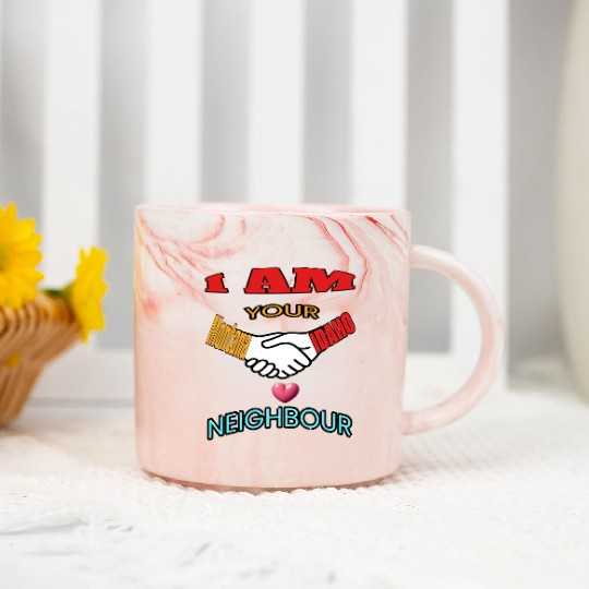 I AM YOUR NEIGHOUR MONTANA AND IDAHO Marble Mugs