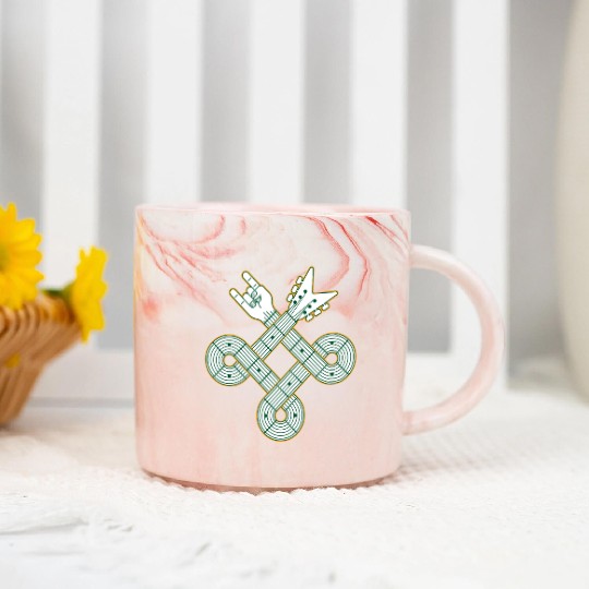 Celtic Knot Guitar | St. Patrick’s Day Marble Mugs