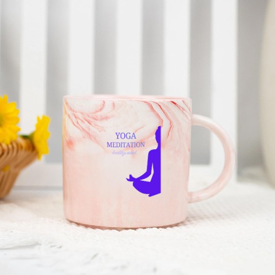 Yoga and Inner Balance Marble Mugs