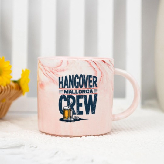 Hangover Crew Mallorca Party Marble Mugs party animal