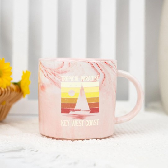 Florida TROPICAL PARADISE KEY-WEST COAST Marble Mugs