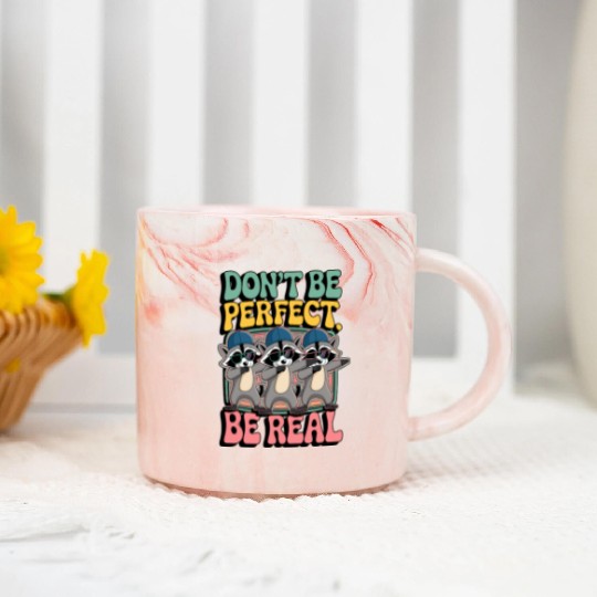 Three Cool Trash Panda Marble Mugs