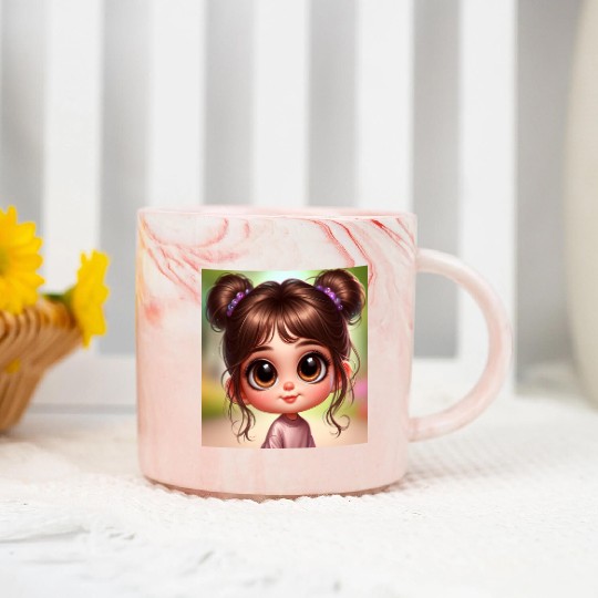 SPARKLY BROWN EYES Marble Mugs