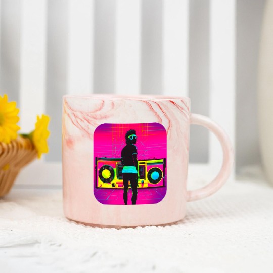 80s iconic retro vintage culture Marble Mugs