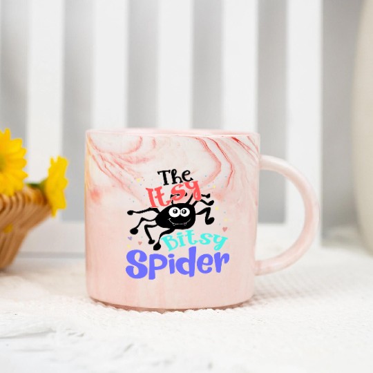 The Itsy Bitsy Spider – Whimsical Nursery Rhyme Marble Mugs