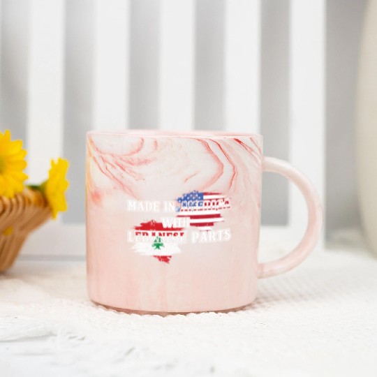 Made In America With Lebanese Parts US Marble Mugs