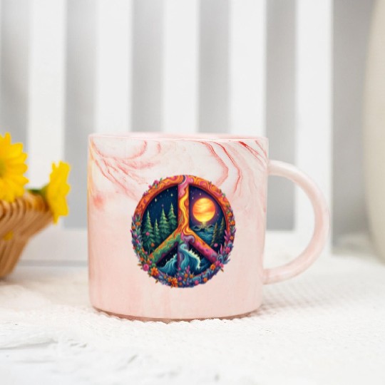 Peace on Earth Marble Mugs