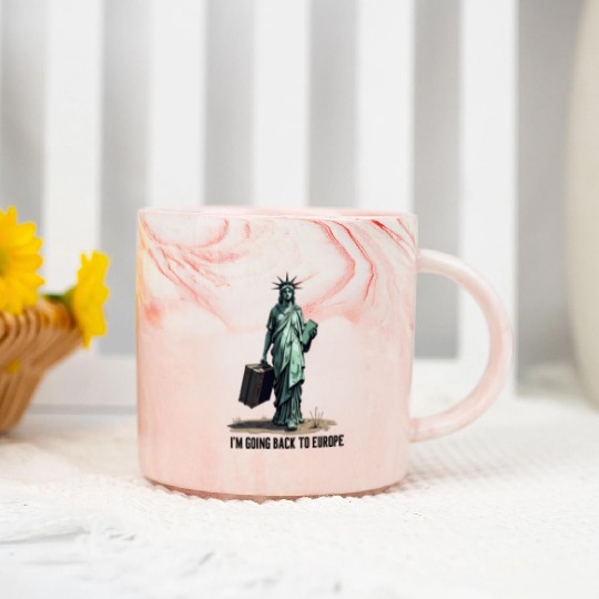Funny Statue of Liberty USA America Sarcasm Marble Mugs