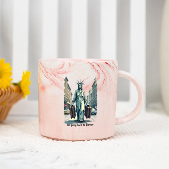 Funny Statue of Liberty USA America Sarcasm Marble Mugs