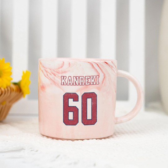 Kanreki 60th Birthday Japanese Name and Number Marble Mugs