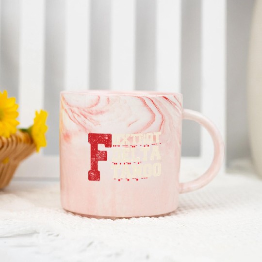 Foxtrot Delta Tango: A Funny Military Code Marble Mugs
