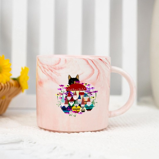 Garden Gnomes Marble Mugs