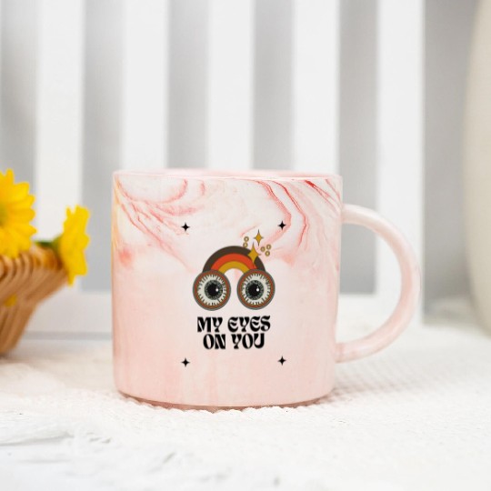 My Eyes On You Marble Mugs
